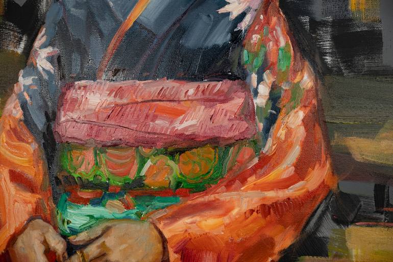 Original Impressionism People Painting by Anna Shesterikova
