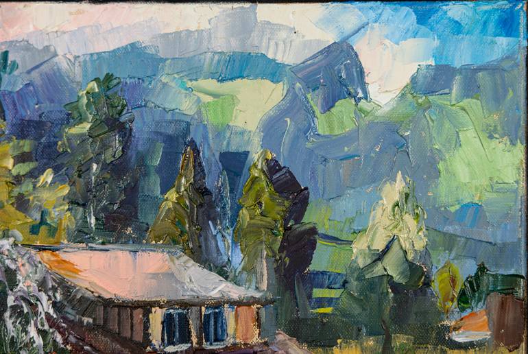 Original Impressionism Landscape Painting by Anna Shesterikova