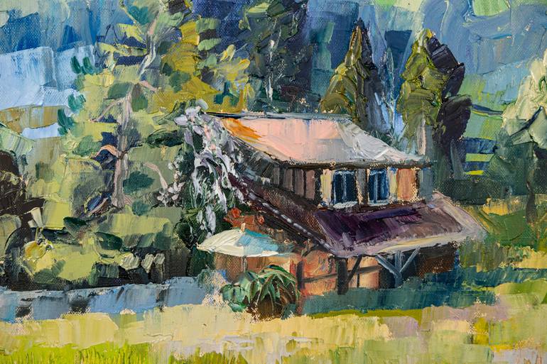 Original Impressionism Landscape Painting by Anna Shesterikova