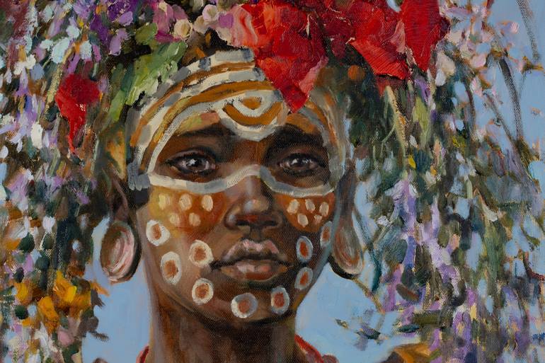 Original Impressionism People Painting by Anna Shesterikova