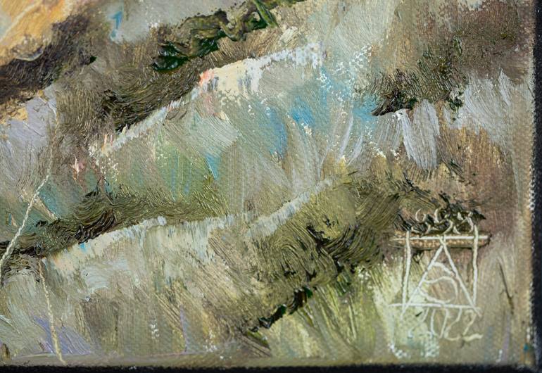 Original Post-impressionism Landscape Painting by Anna Shesterikova