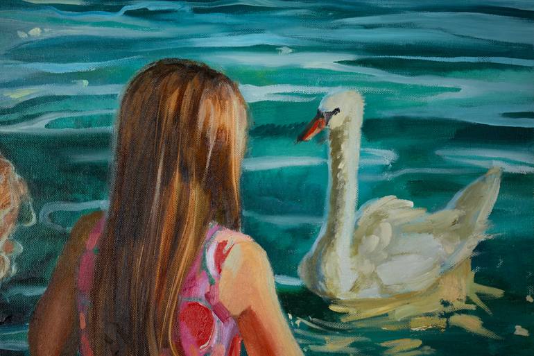 Original Post-impressionism People Painting by Anna Shesterikova