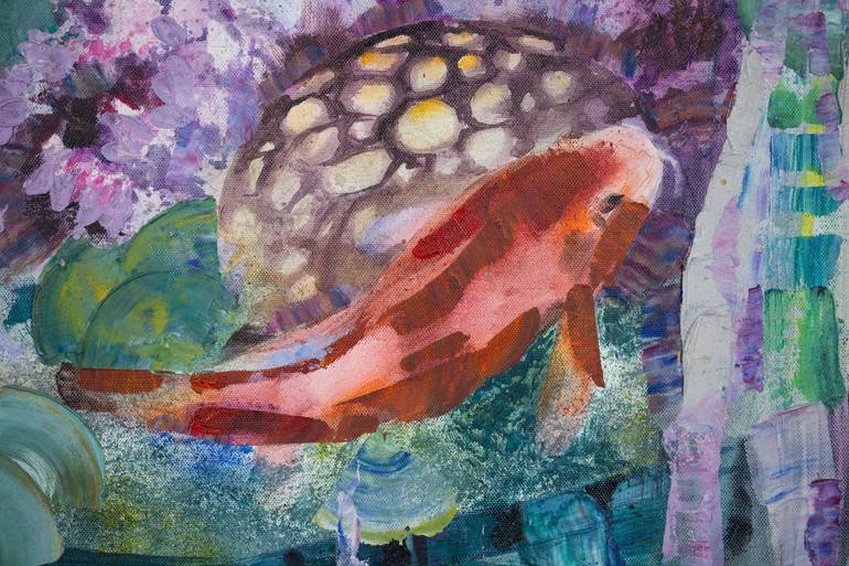 Original Post-impressionism Animal Painting by Anna Shesterikova