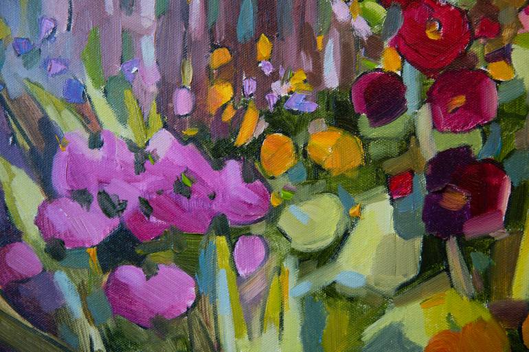 Original Post-impressionism Floral Painting by Anna Shesterikova