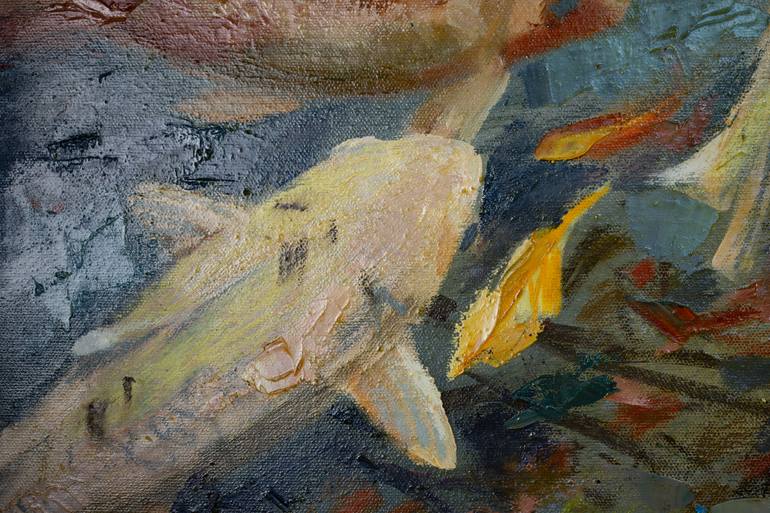 Original Post-impressionism Animal Painting by Anna Shesterikova