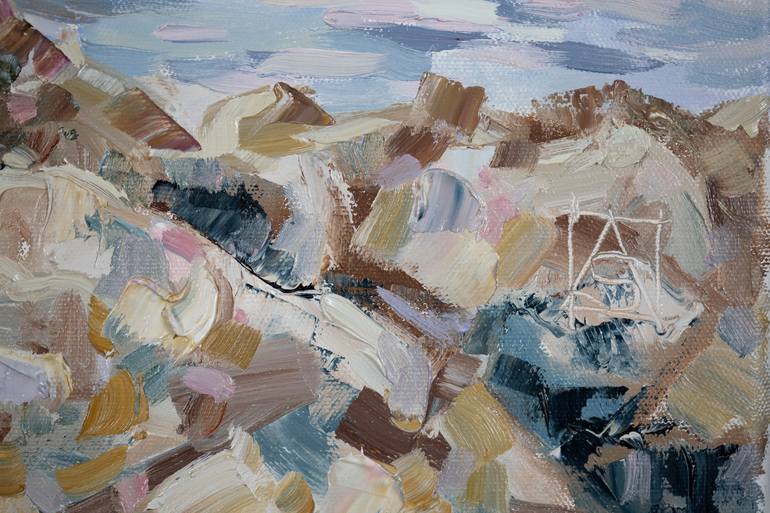 Original Post-impressionism Landscape Painting by Anna Shesterikova