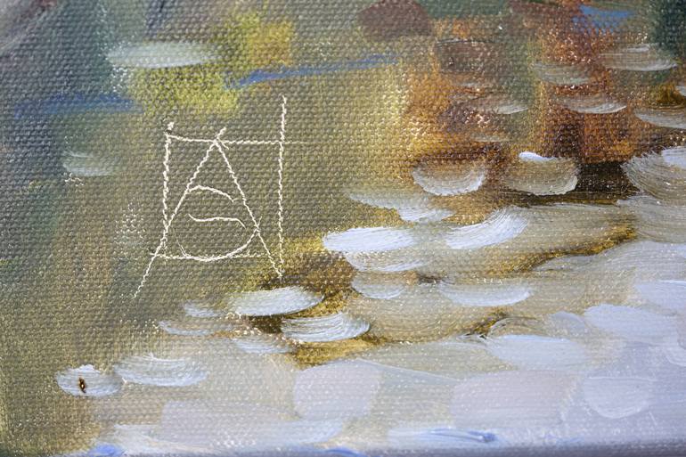 Original Post-impressionism Landscape Painting by Anna Shesterikova