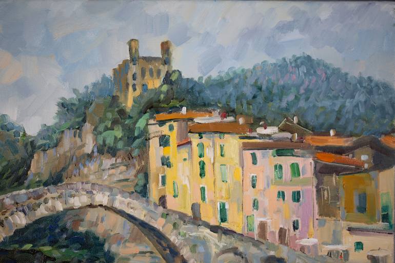 Original Post-impressionism Landscape Painting by Anna Shesterikova