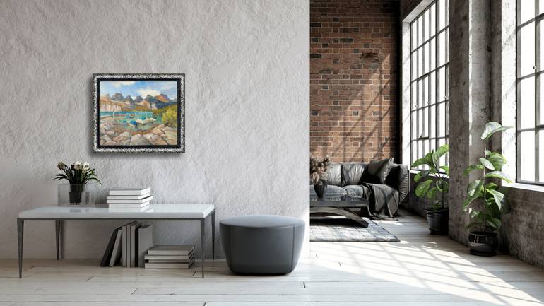 Original Post-impressionism Landscape Painting by Anna Shesterikova