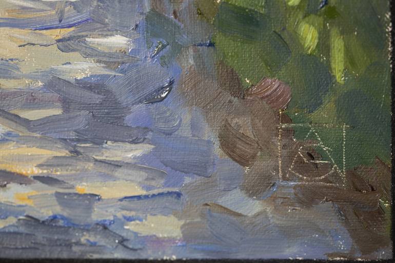 Original Post-impressionism Landscape Painting by Anna Shesterikova