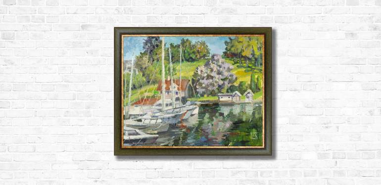 Original Post-impressionism Landscape Painting by Anna Shesterikova