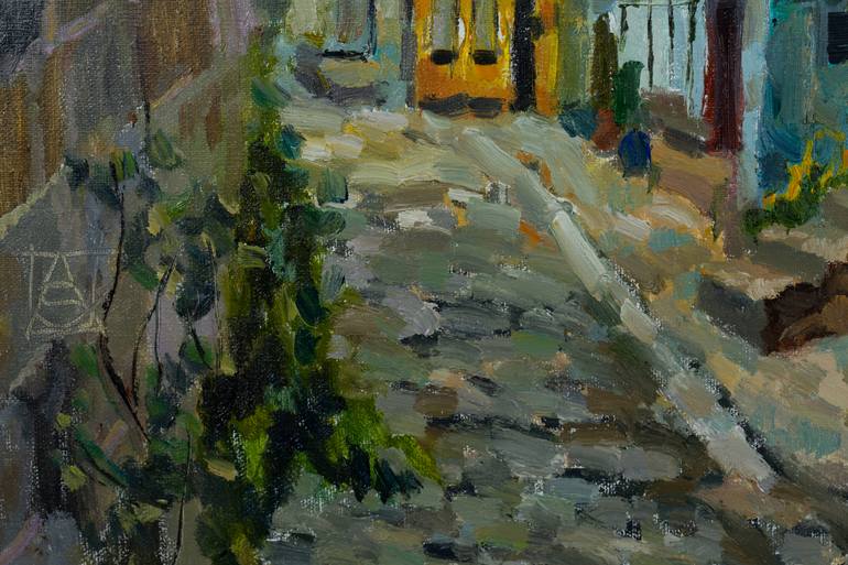 Original Post-impressionism Cities Painting by Anna Shesterikova