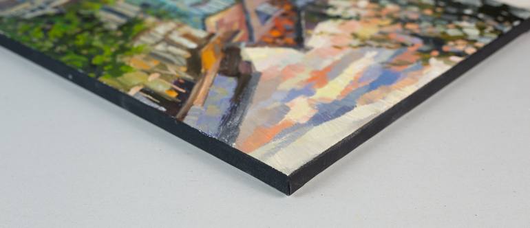 Original Post-impressionism Cities Painting by Anna Shesterikova