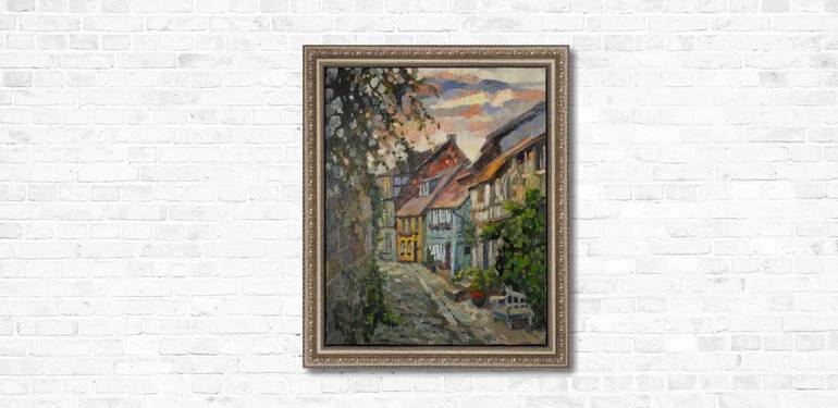 Original Post-impressionism Cities Painting by Anna Shesterikova