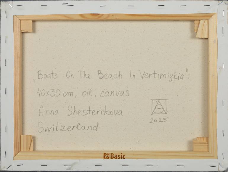 Original Post-impressionism Boat Painting by Anna Shesterikova