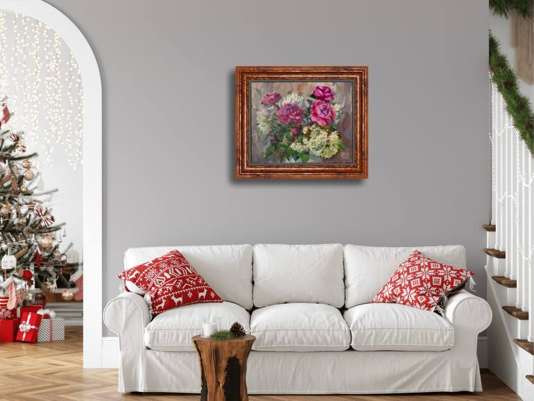 Original Post-impressionism Floral Painting by Anna Shesterikova