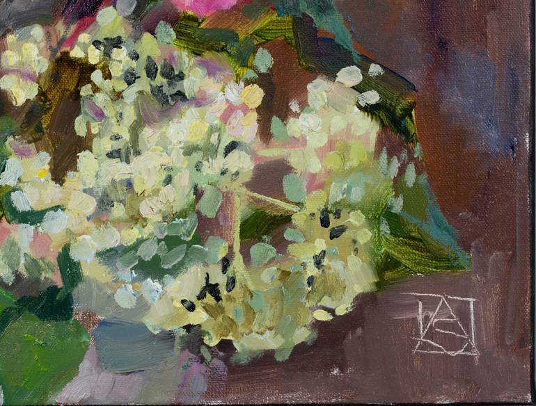 Original Post-impressionism Floral Painting by Anna Shesterikova