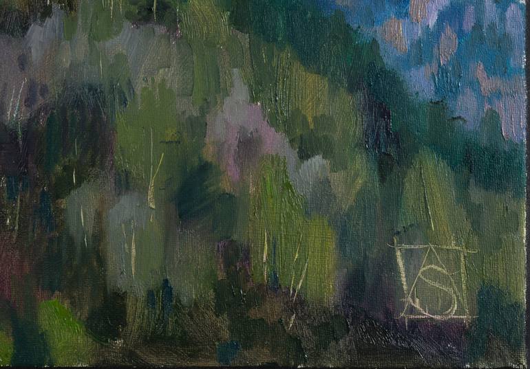 Original Post-impressionism Landscape Painting by Anna Shesterikova