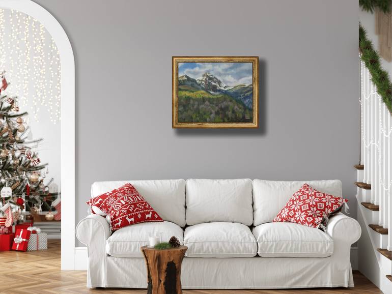 Original Post-impressionism Landscape Painting by Anna Shesterikova