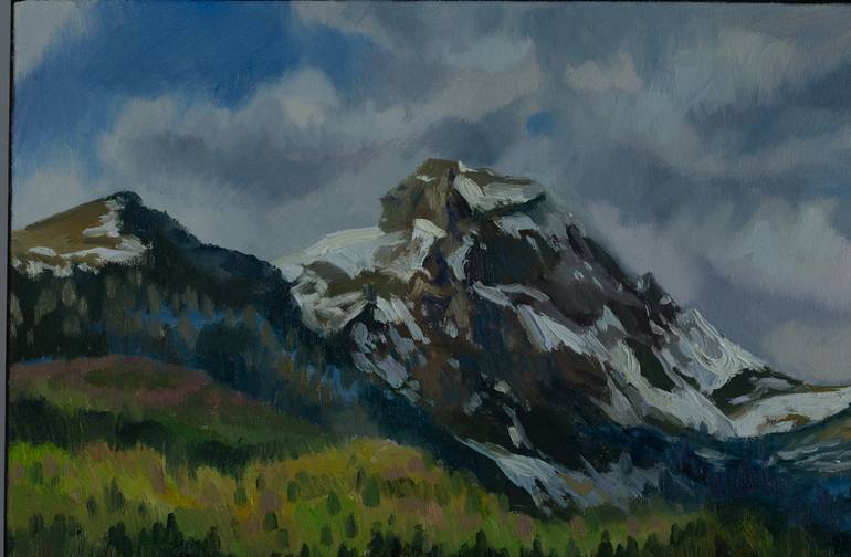 Original Post-impressionism Landscape Painting by Anna Shesterikova