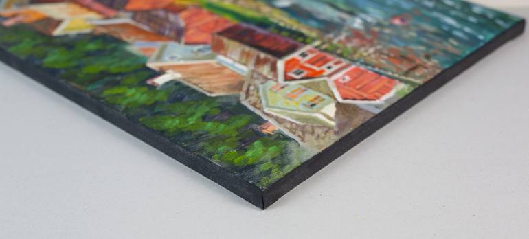 Original Post-impressionism Landscape Painting by Anna Shesterikova