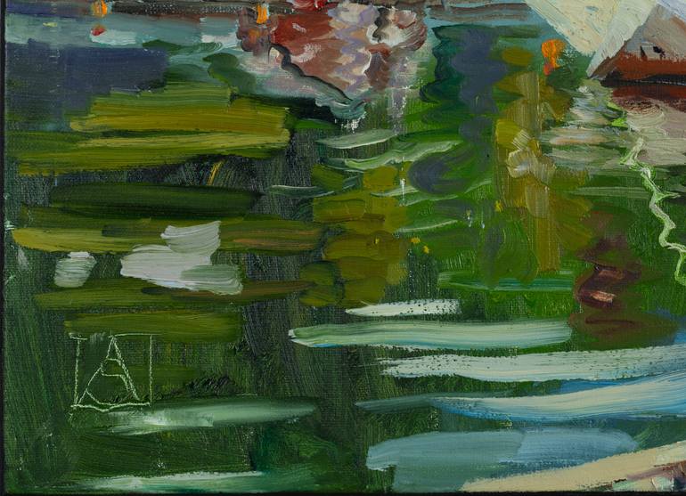 Original Post-impressionism Landscape Painting by Anna Shesterikova