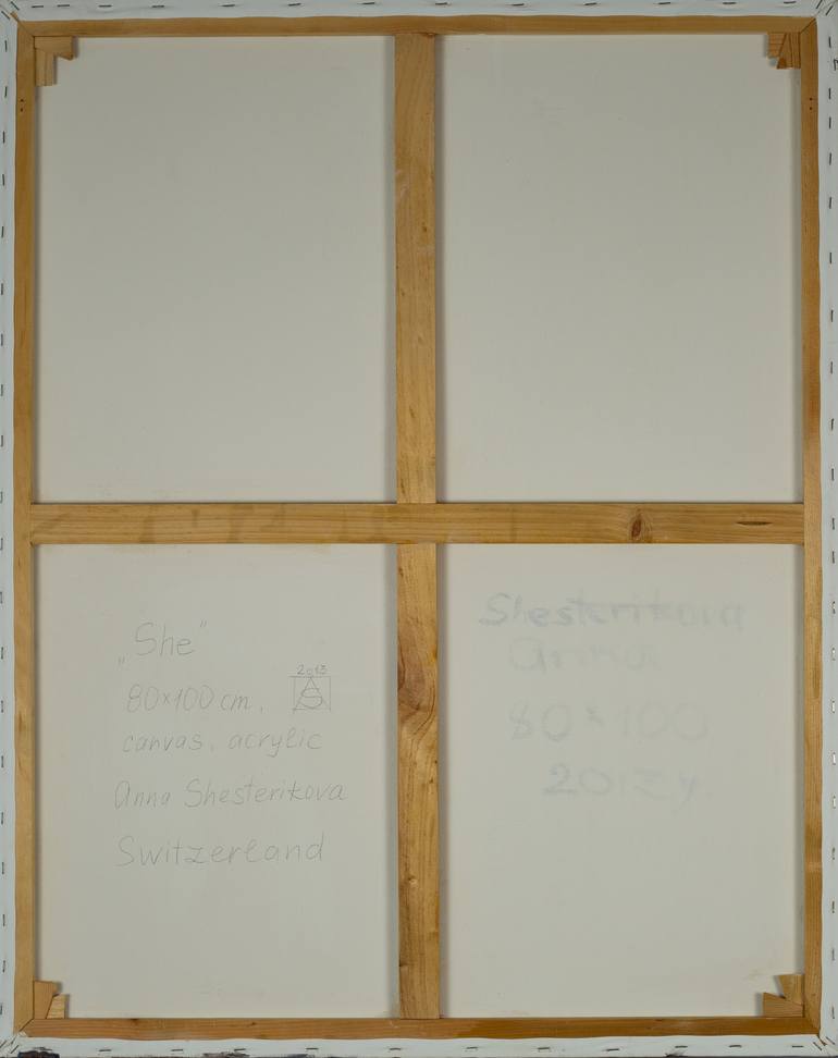 Original Abstract Expressionism Women Painting by Anna Shesterikova