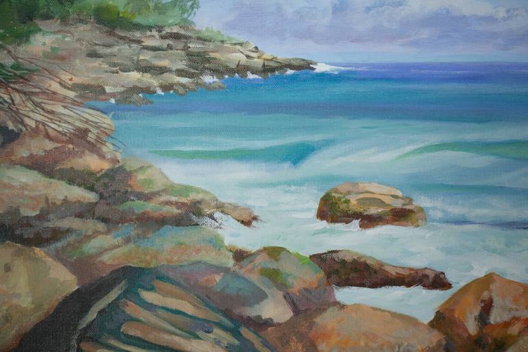 Original Post-impressionism Landscape Painting by Anna Shesterikova