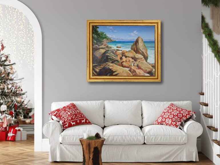 Original Post-impressionism Landscape Painting by Anna Shesterikova