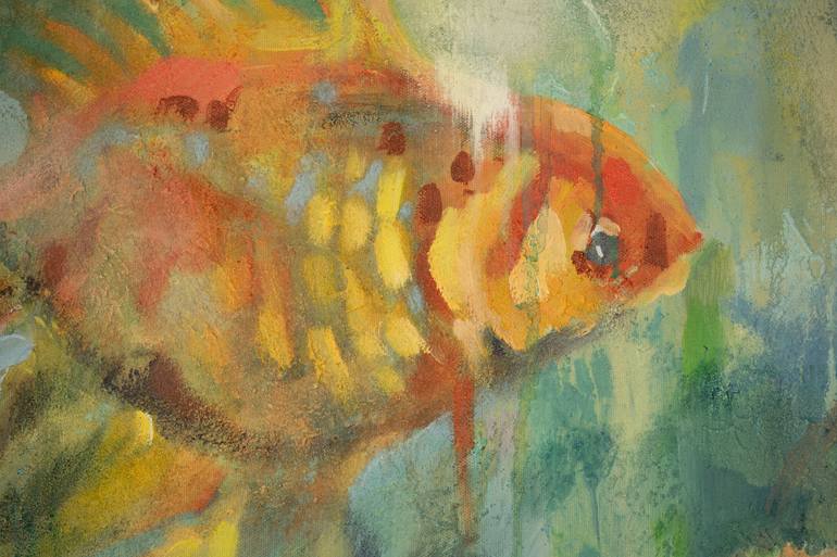 Original Impressionism Animal Painting by Anna Shesterikova