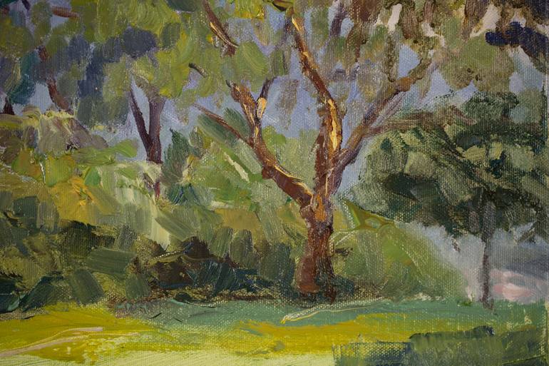 Original Post-impressionism Landscape Painting by Anna Shesterikova
