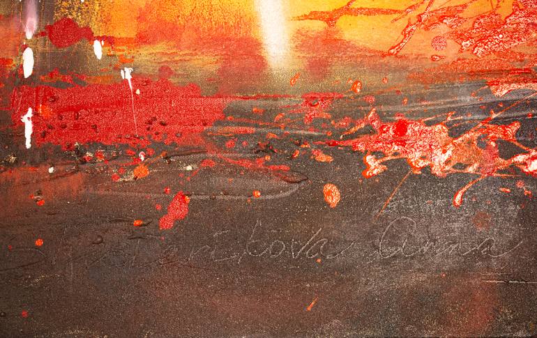 Original Abstract Expressionism Abstract Painting by Anna Shesterikova