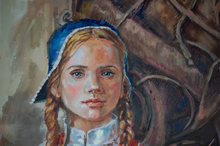 Original Expressionism People Painting by Anna Shesterikova
