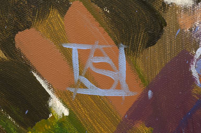 Original Abstract Expressionism Floral Painting by Anna Shesterikova