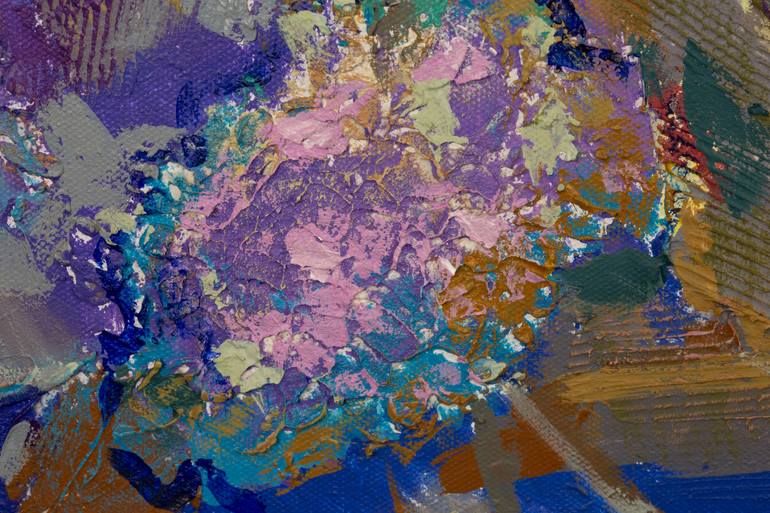 Original Abstract Expressionism Floral Painting by Anna Shesterikova