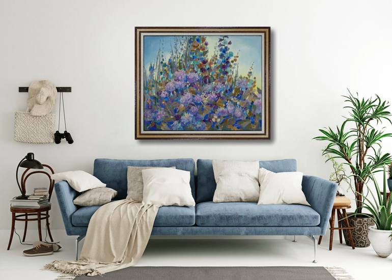 Original Abstract Expressionism Floral Painting by Anna Shesterikova