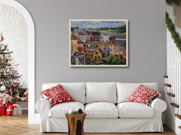 Original Post-impressionism Landscape Painting by Anna Shesterikova