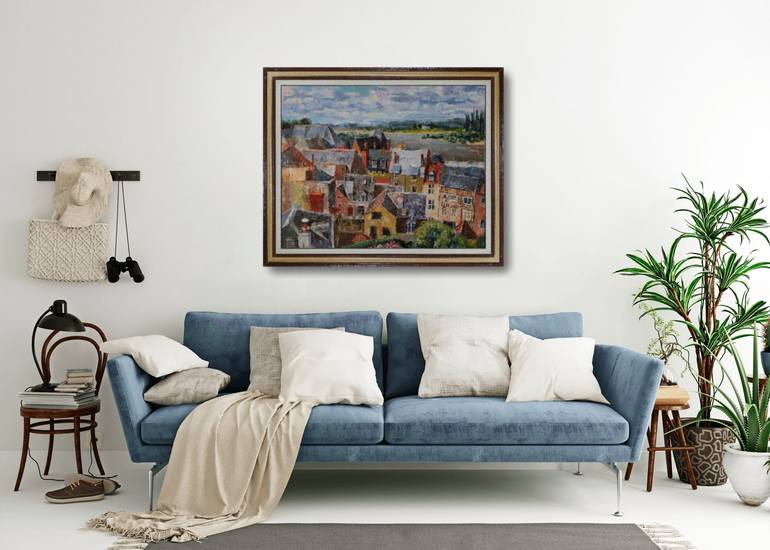 Original Post-impressionism Landscape Painting by Anna Shesterikova