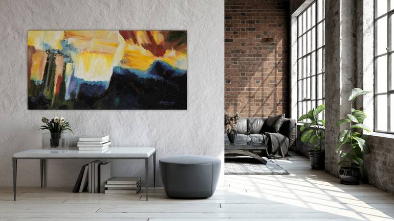 Original Abstract Expressionism Abstract Painting by Anna Shesterikova