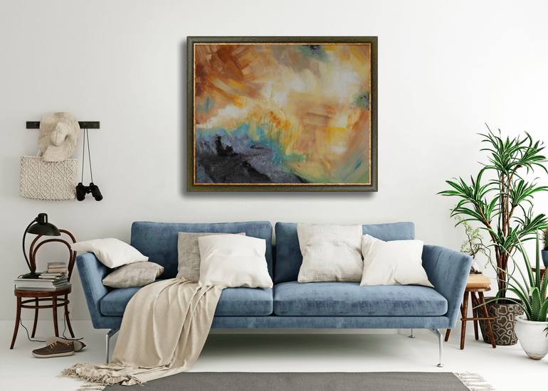 Original Abstract Expressionism Abstract Painting by Anna Shesterikova