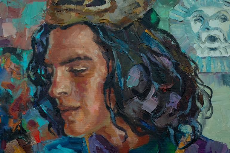 Original Post-impressionism Love Painting by Anna Shesterikova