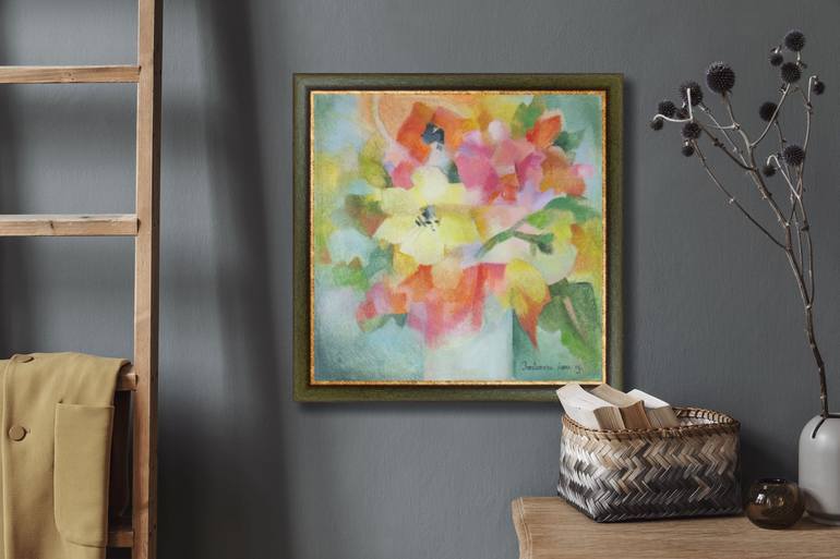 Original Post-impressionism Floral Painting by Anna Shesterikova