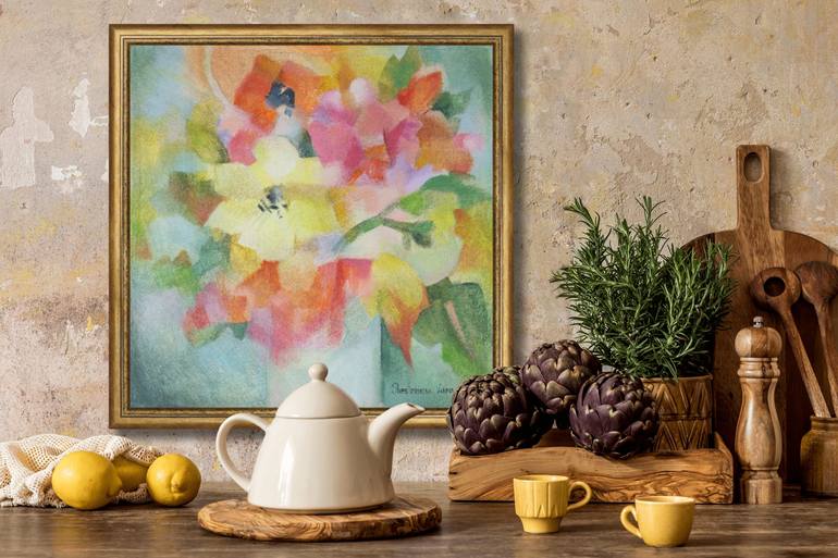 Original Post-impressionism Floral Painting by Anna Shesterikova