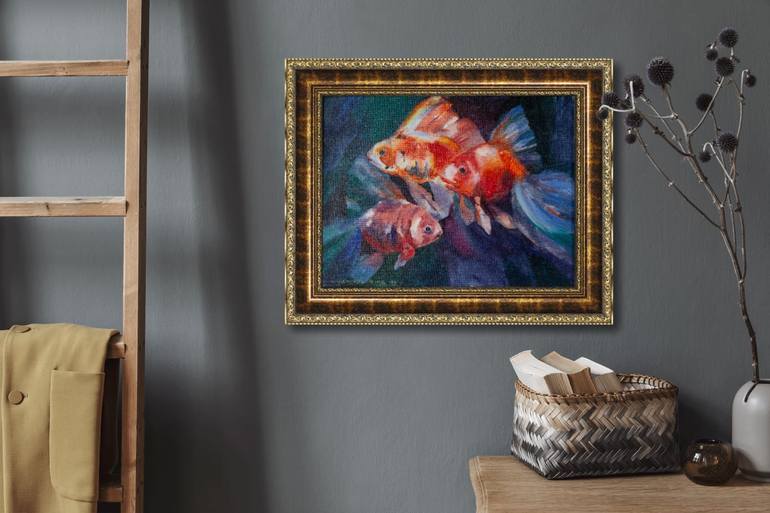 Original Post-impressionism Animal Painting by Anna Shesterikova