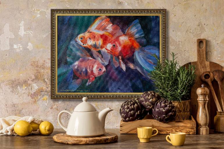 Original Post-impressionism Animal Painting by Anna Shesterikova