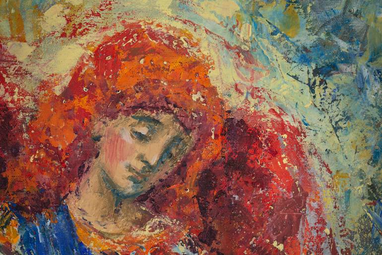 Original Post-impressionism Religion Painting by Anna Shesterikova