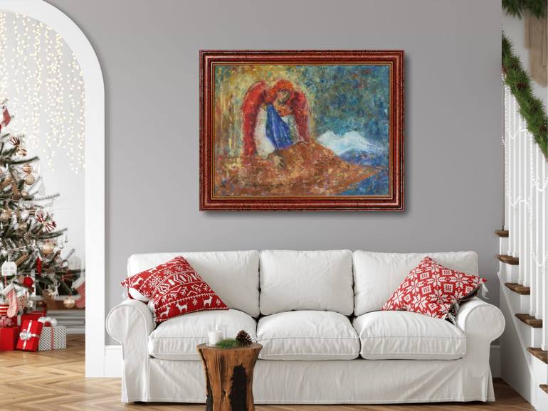 Original Post-impressionism Religion Painting by Anna Shesterikova
