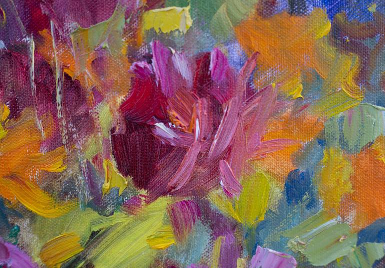 Original Post-impressionism Floral Painting by Anna Shesterikova