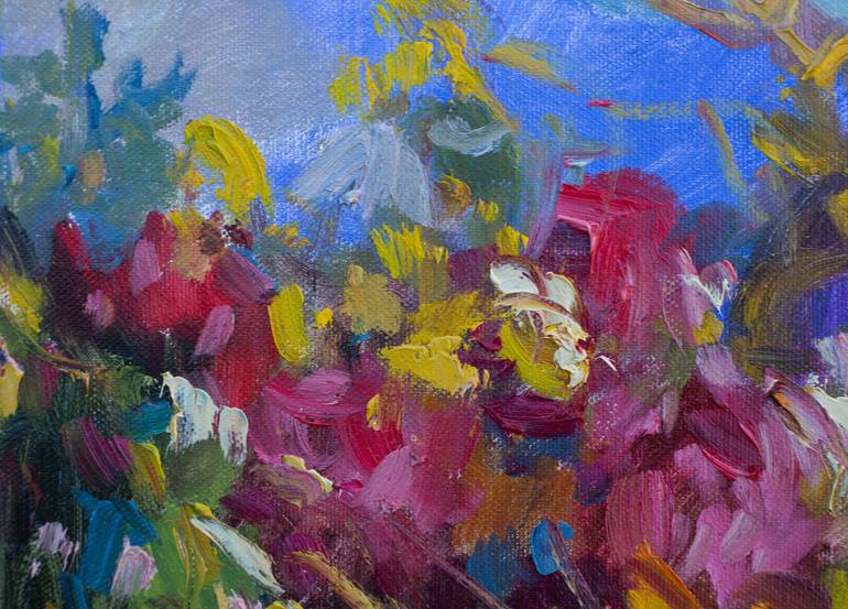 Original Post-impressionism Floral Painting by Anna Shesterikova