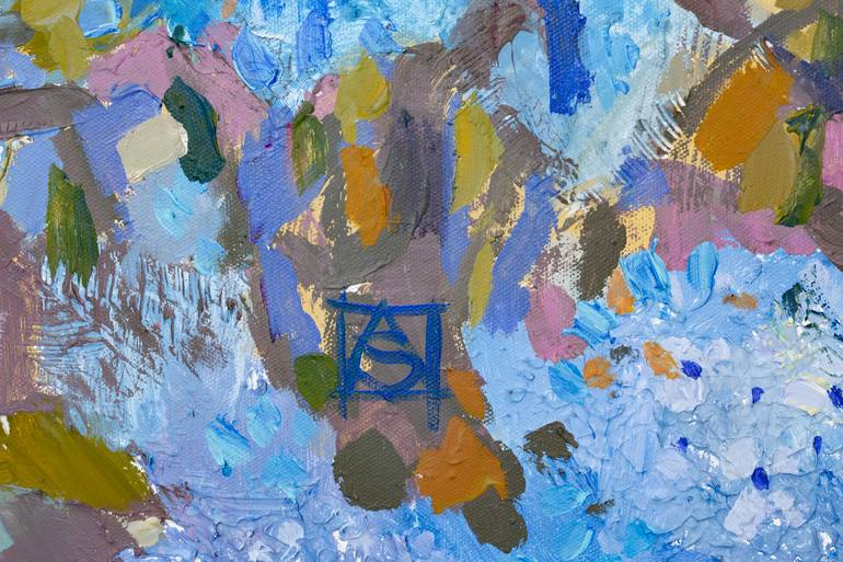 Original Abstract Expressionism Floral Painting by Anna Shesterikova